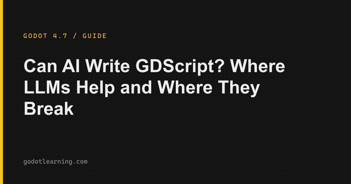 An AI assistant suggesting GDScript beside a Godot 4 editor